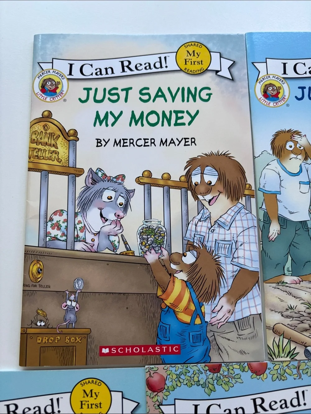 Scholastic I Can Read! Just Saving My Money (green, blue, white, brown)